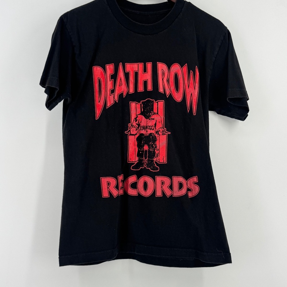 Death Row Records‎ Mens Graphic T-Shirt Black Red Logo Hip Hop Rap Tee 0654